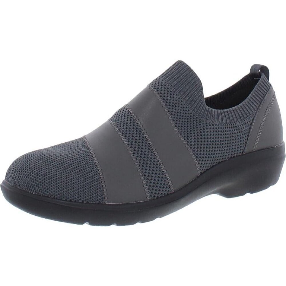 Clarks Womens 6 M Sashlyn Edge Dark Grey Combi NEW Slip On Closed Toe Flats‎